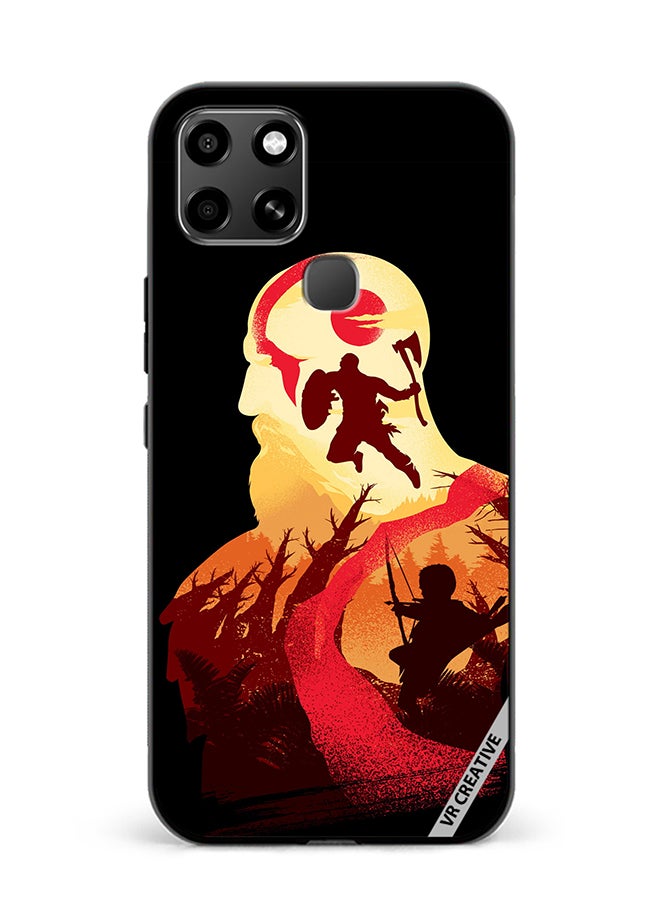VR CREATIVE Protective Case Cover For Infinix Smart 6 God Of War Design Multicolour - Image 1