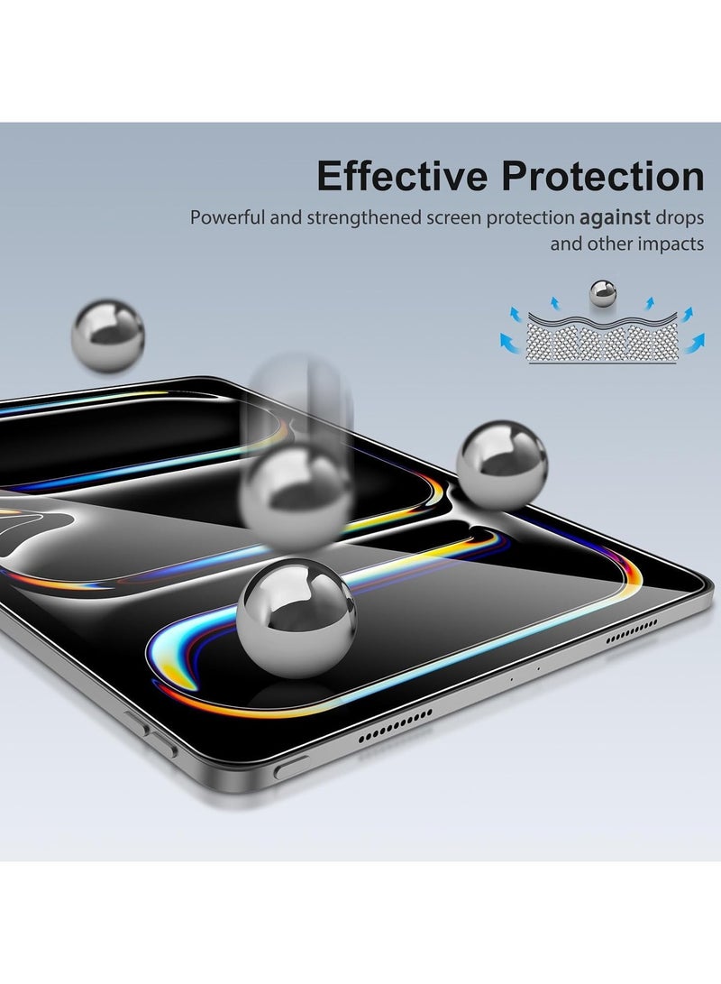 【2 Pack】 Screen Protector for iPad Pro 11 Inch 【2024】 Tempered Glass 【Face ID  Pencil Pro Compatible】 【HD Clear】 Tempered Glass Screen Protector for iPad Pro 11'' (2 Pack, ipad pro 11'' (2024) - Image 5