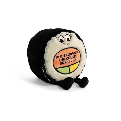 Punchkins Sushi Plushie She Believed She Could Sushi Did Punny Sushi Plush Cute Food Plushie Gift for Kids - Image 1