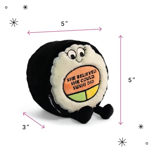 Punchkins Sushi Plushie She Believed She Could Sushi Did Punny Sushi Plush Cute Food Plushie Gift for Kids - Image 5