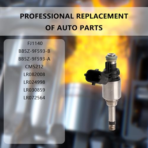 NECATUO Set of 4 Fuel Injectors Compatible with Ford Edge Escape Explorer Focus Fusion Taurus Land Rover Discovery Sport LR2 Range Rover Evoque Replaces FJ1140 BB5Z9F593B LR082008 - Image 3