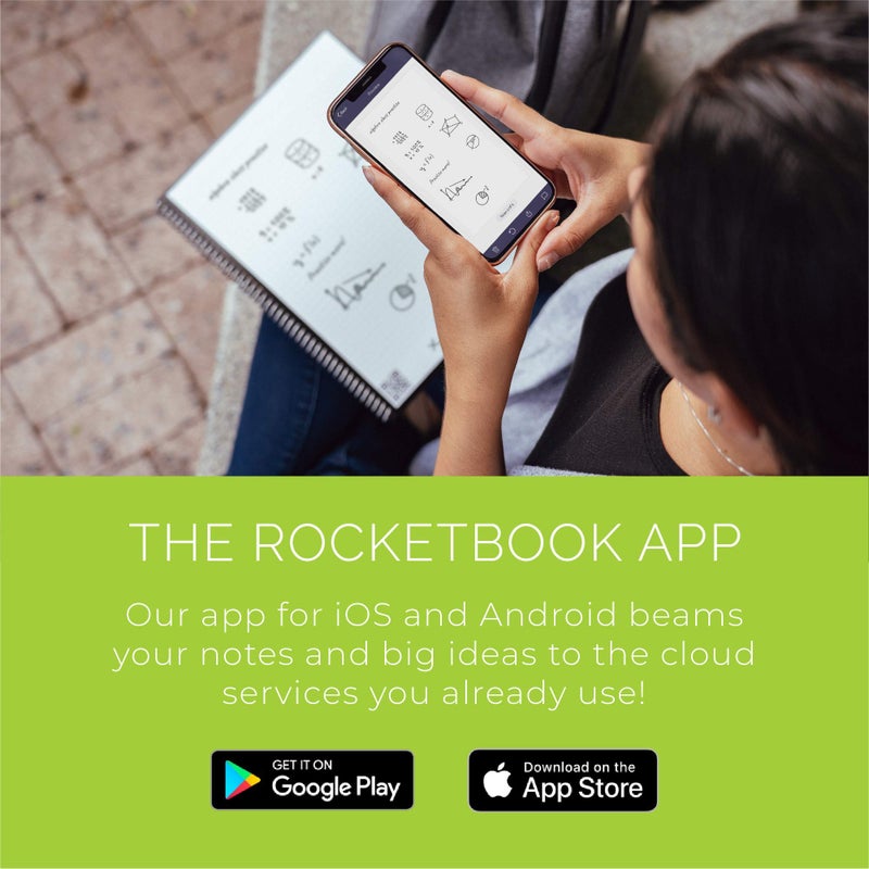 Rocketbook Matrix Smart Reusable Graph Paper Notebook, Digitally Connected, Isometric Notebook, Letter Size 8.5x11, Black - Image 5