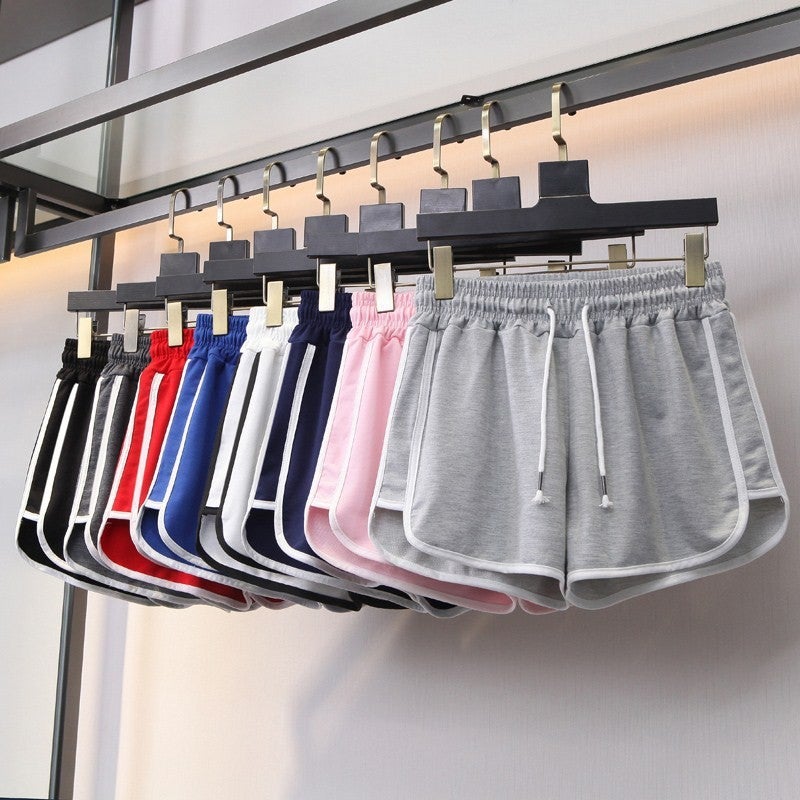 Summer Quick-drying Girls Casual Sports Shorts Outer-wear Yoga Womens plus size Loose Fitness Running Hot Pants Wide-leg Pants gray  - Image 1
