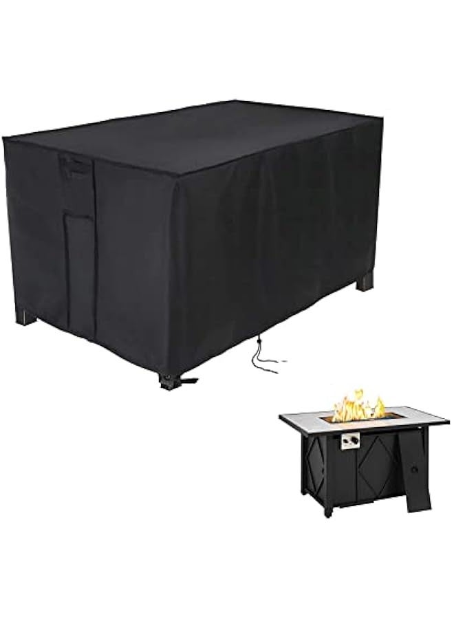 Generic Rectangular Fire Pit Cover 43 inch, Propane Gas Fire Pit Table Cover,Outdoor Waterproof Firepit Table Cover - 43 X 22 X 25 Inch  - Image 1