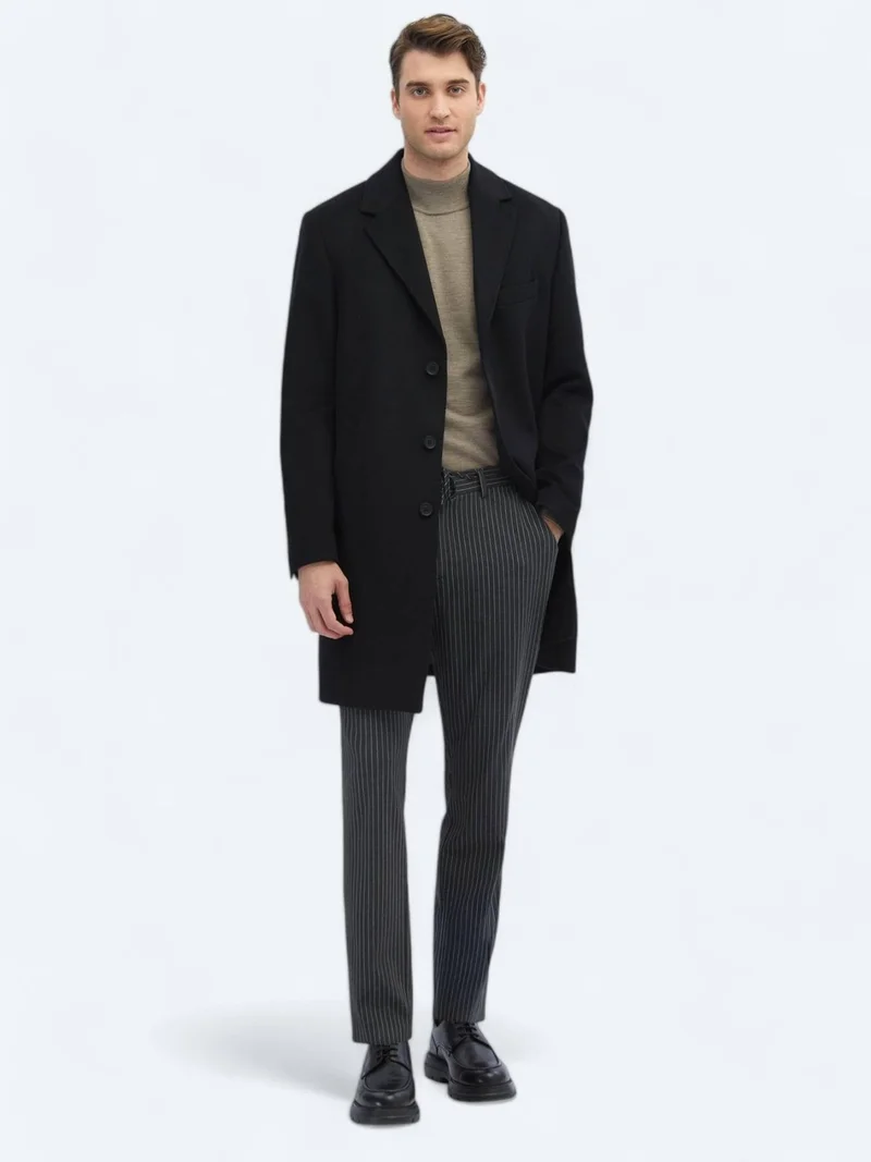Kip Black Woven Coat