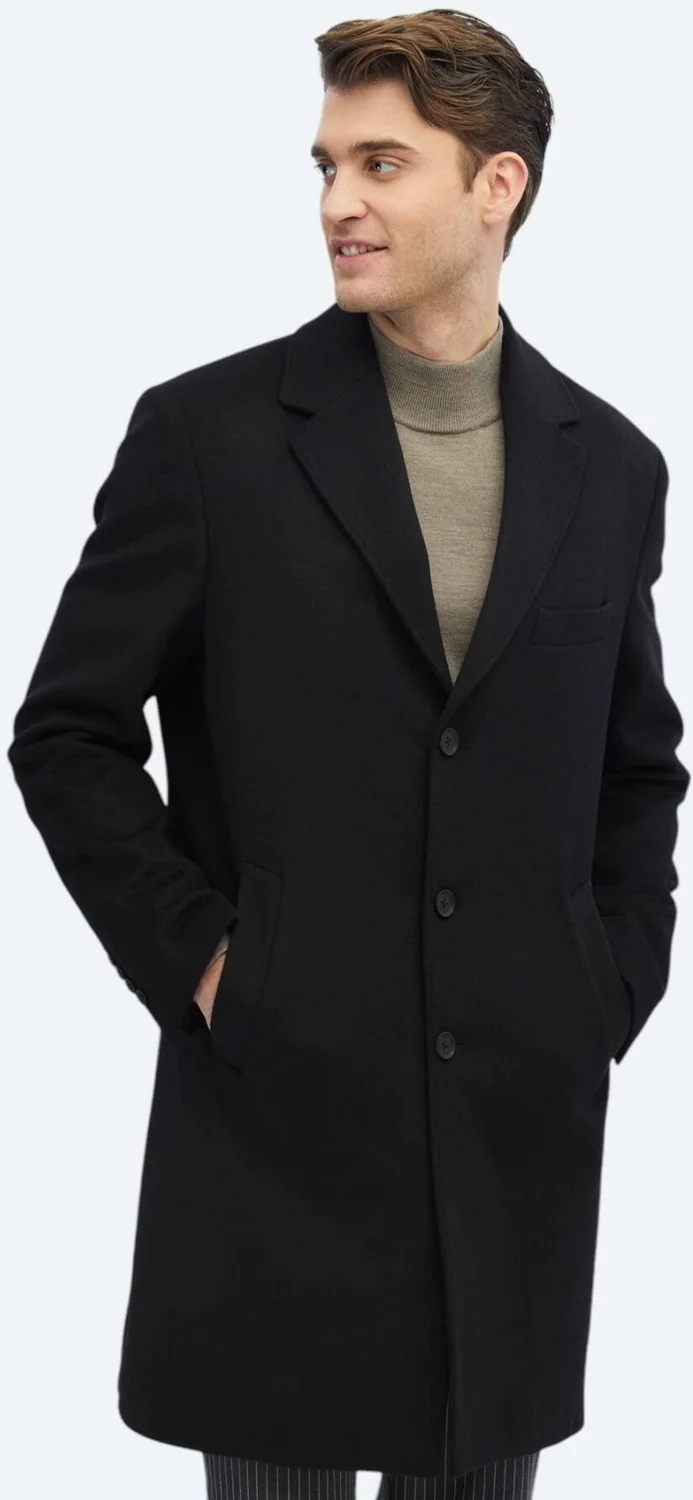 Kip Black Woven Coat