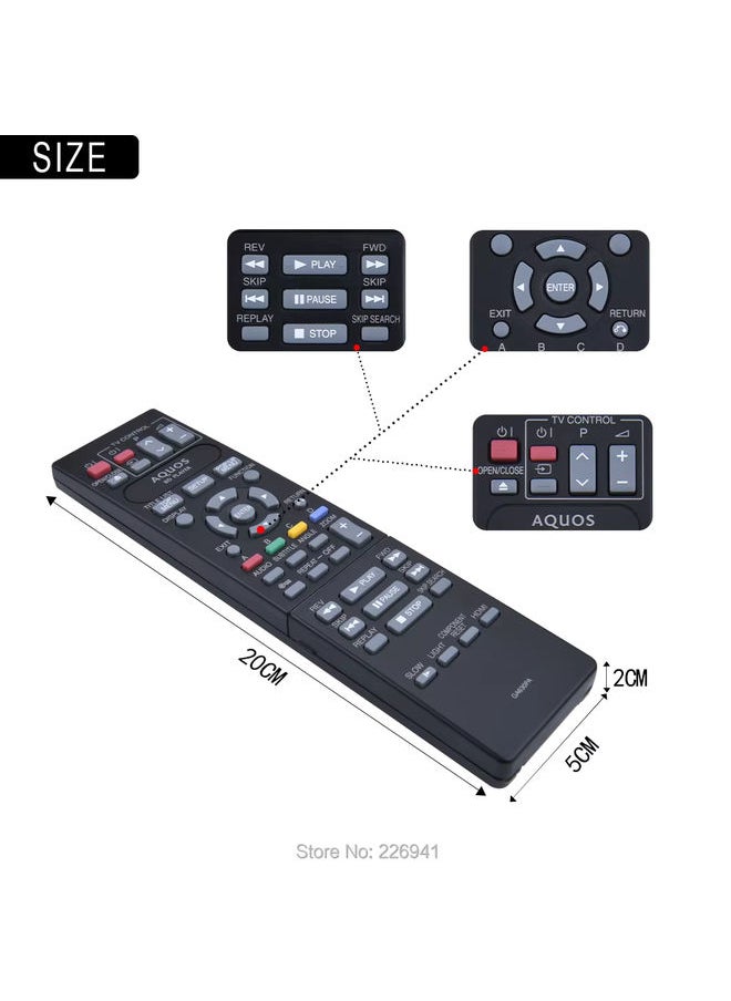 OMETTER - Remote control use for Sharp blu-ray player dvd use for AGA630PA GA631PA FOR SHARP TV AQUOS BD PLAYER remoto controller controle - Image 1