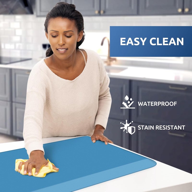 KitchenClouds Kitchen Mat Cushioned Anti Fatigue Kitchen Rug 0.75inch Waterproof Non Slip Kitchen Rugs and Mats Standing Desk Mat Comfort Floor Mats for Kitchen Sink Office (17.3"x28",Green) - Image 3