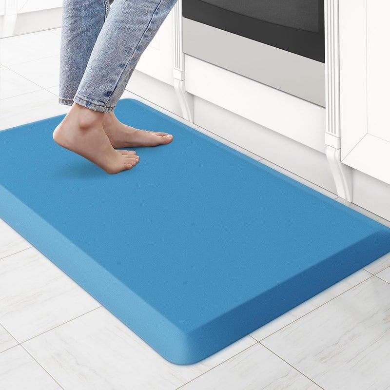 KitchenClouds Kitchen Mat Cushioned Anti Fatigue Kitchen Rug 0.75inch Waterproof Non Slip Kitchen Rugs and Mats Standing Desk Mat Comfort Floor Mats for Kitchen Sink Office (17.3"x28",Green) - Image 1