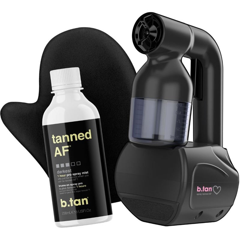 b tan b.tan Spray Tan Kit | At Home Spray Tanning Kit, Includes Spray Tan Machine, Tanning Applicator Mitt, 8 Fl Oz Solution Mist - Image 1