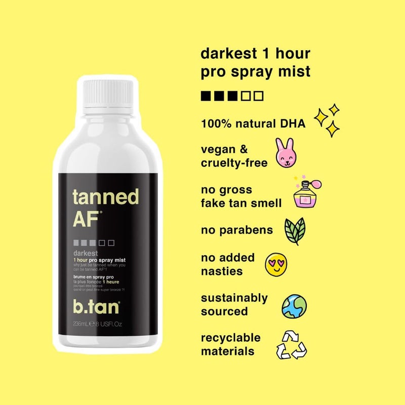 b tan b.tan Spray Tan Kit | At Home Spray Tanning Kit, Includes Spray Tan Machine, Tanning Applicator Mitt, 8 Fl Oz Solution Mist - Image 5