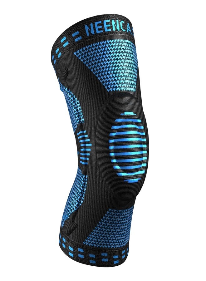 NEENCA Professional Knee Brace, Compression Knee Sleeve with Patella Gel Pad & Side Stabilizers, Medical Knee Pad for Running, Workout, Arthritis, Joint Recovery - Single (Blue, L) - Image 1