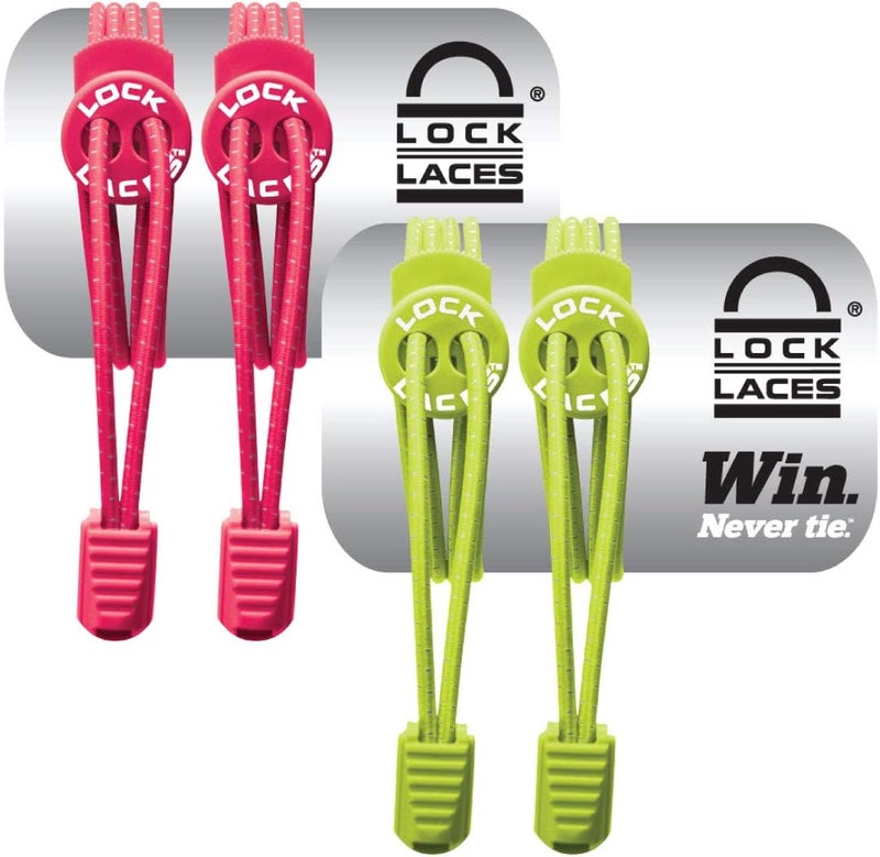 LOCK LACES Elastic No Tie Shoe Laces (Multipacks) One Size Fits All, for Kids and Adults, Elastic No Tie Shoe Laces - Image 1