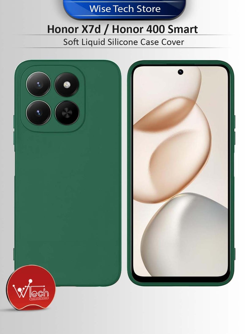 دبليو تيك غطاء حافظة سيليكون ناعم لهاتف Honor X7d 5G/4G / Honor 400 Smart 5G 2025 (MCRPSN) - أخضر داكن - Image 1