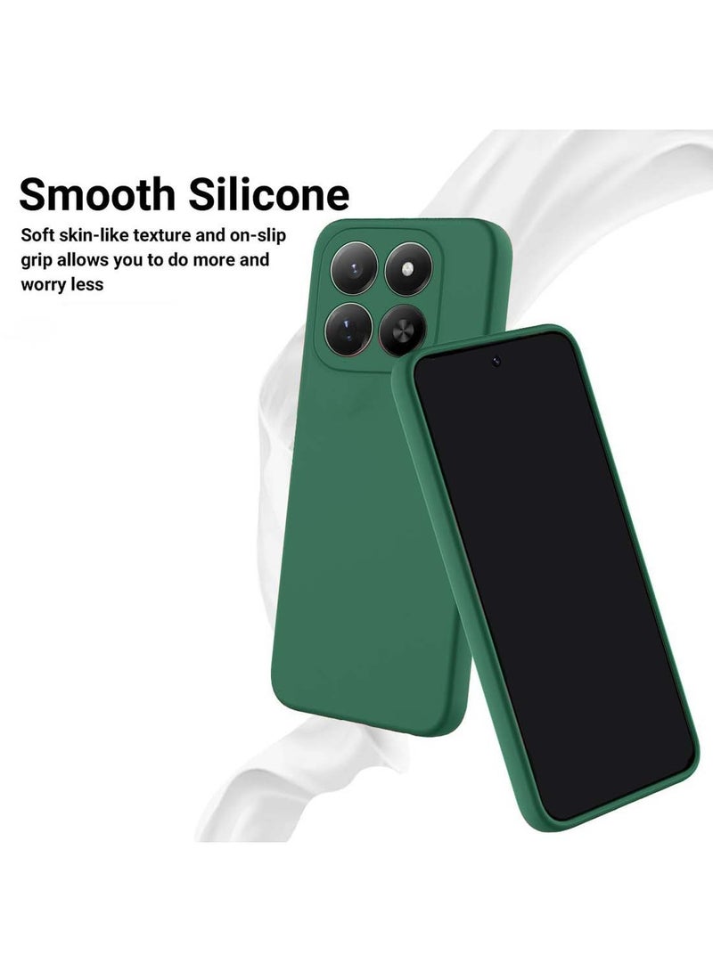 دبليو تيك غطاء حافظة سيليكون ناعم لهاتف Honor X7d 5G/4G / Honor 400 Smart 5G 2025 (MCRPSN) - أخضر داكن - Image 3