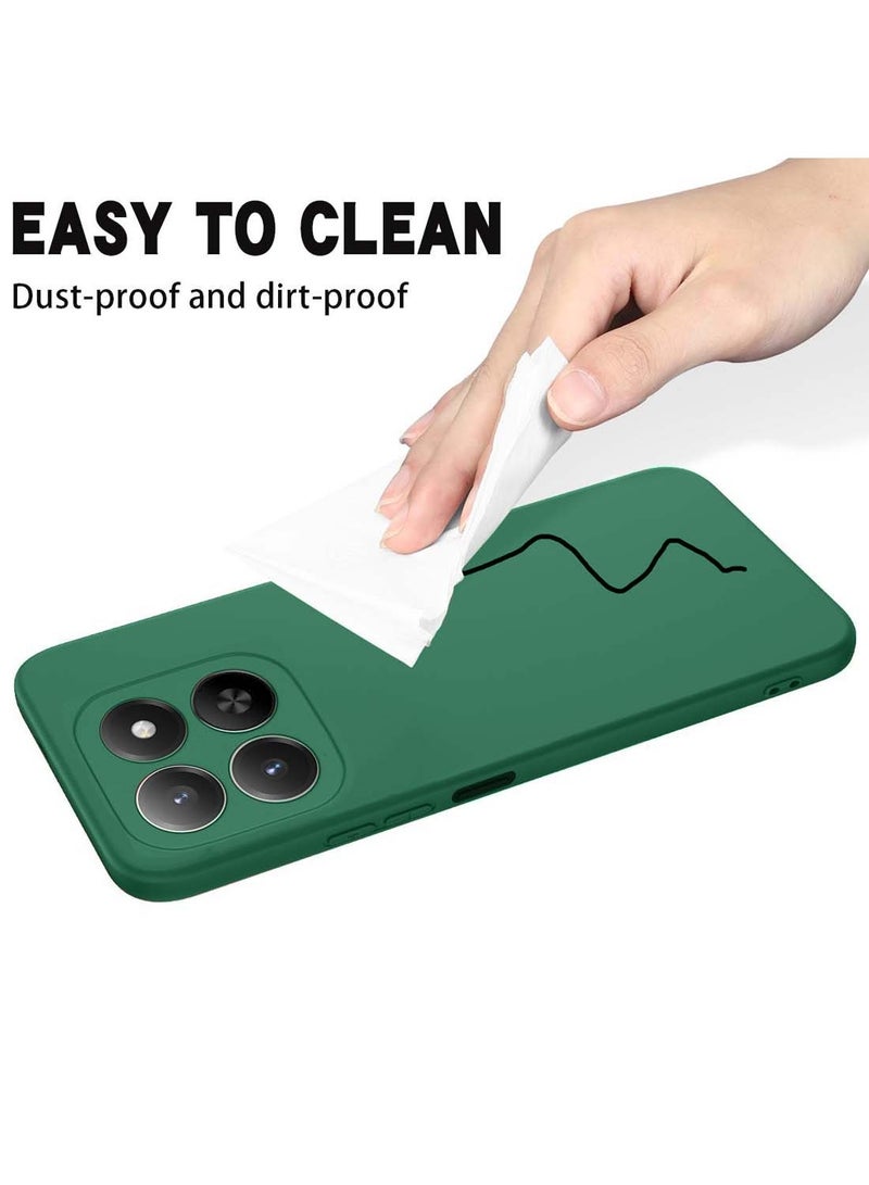 دبليو تيك غطاء حافظة سيليكون ناعم لهاتف Honor X7d 5G/4G / Honor 400 Smart 5G 2025 (MCRPSN) - أخضر داكن - Image 4