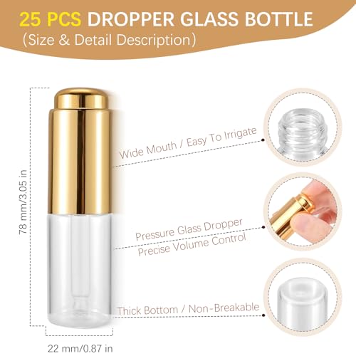 JIUWU 32 Pack 20ml (2/3 oz) Small Glass Vials with Screw Caps, Clear Empty Sample Bottles with Lids, Lab Test Tubes for Essential Oil, Liquid, Storage, Travel, Craft, Specimen, Spice, Gift - Image 2