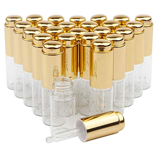 JIUWU 32 Pack 20ml (2/3 oz) Small Glass Vials with Screw Caps, Clear Empty Sample Bottles with Lids, Lab Test Tubes for Essential Oil, Liquid, Storage, Travel, Craft, Specimen, Spice, Gift - Image 1