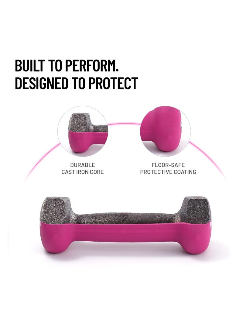 أكسوكس زوج دامبل نيوبرين أكس أوكس 1 كجم للتمارين المنزلية وبناء القوة – قبضة PVC مضادة للانزلاق للرجال والنساء - Image 4