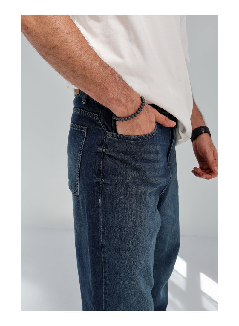 Pavo Navy Blue Straight leg Men jeans - Image 3