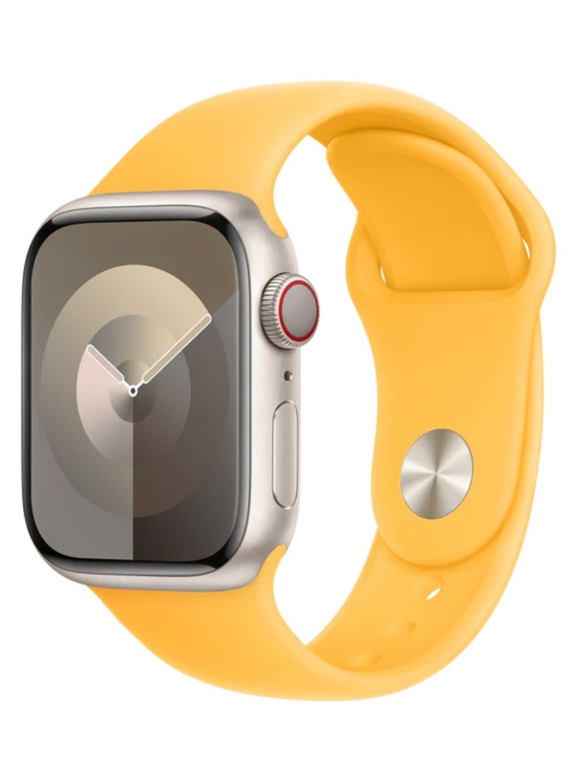 Watch Silicone Watch Band Compatible with Apple Watch 38mm 40mm 41mm (42mm Series 11/10) – Soft Sport Replacement Strap for Apple Watch Series SE, Series 11/10/9/8/7/6/5/4 –  Yellow - Image 1