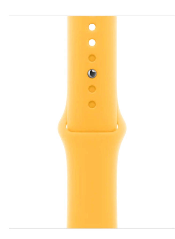 Watch Silicone Watch Band Compatible with Apple Watch 38mm 40mm 41mm (42mm Series 11/10) – Soft Sport Replacement Strap for Apple Watch Series SE, Series 11/10/9/8/7/6/5/4 –  Yellow - Image 3