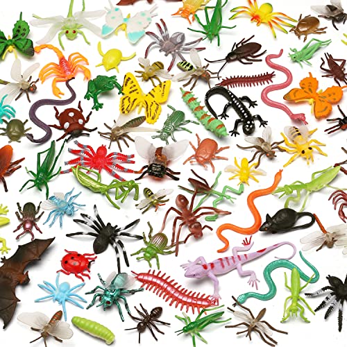 Yeonhatoys 76 Pack Mini Plastic Bug Set, Realistic Insects Toy for Child, Fake Bugs Figure for Kid, Toddler, Insect Themed Party Favors Gift, Cupcake Topper, Education School Classroom reward, Sensory Bin Filler - Image 2