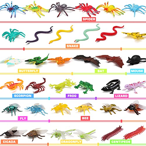 Yeonhatoys 76 Pack Mini Plastic Bug Set, Realistic Insects Toy for Child, Fake Bugs Figure for Kid, Toddler, Insect Themed Party Favors Gift, Cupcake Topper, Education School Classroom reward, Sensory Bin Filler - Image 4
