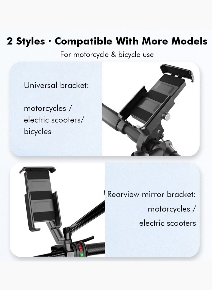 HouDeOS Phone Holder for Bike and Motorcycle Phone Mount Bicycle Cell Phone Mount Clamp for Handlebar - Image 4