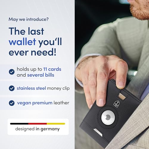 TRAVANDO AirTag* Wallet Mens Wallet with Money Clip Air Tag Wallet Card Holder RFID Blocking Bifold Gifts for Men - Image 3