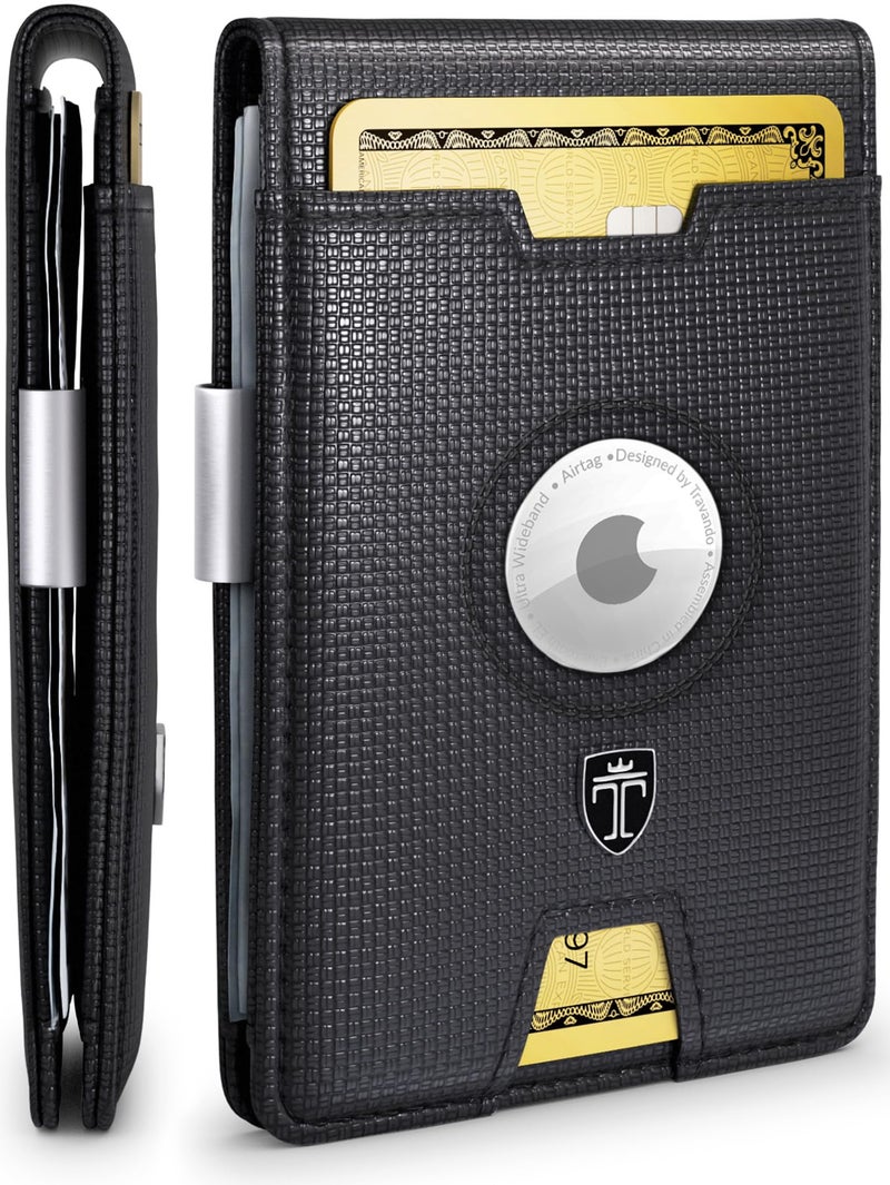 TRAVANDO AirTag* Wallet Mens Wallet with Money Clip Air Tag Wallet Card Holder RFID Blocking Bifold Gifts for Men - Image 5