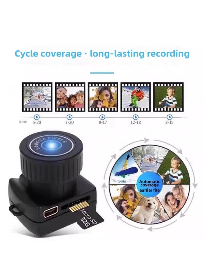 Photographable Necklace Camera Campus HD Ccd Small Camera Student Party Campus Travel Record Life Photo-Color:Black Y20  - Image 1
