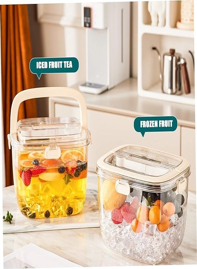 KRLZ Portable Fruit Basket Ice Bucket Transparent Essential Ice Buckets for Parties Game Table Kitchen Counter Fruit Bowl - Image 3