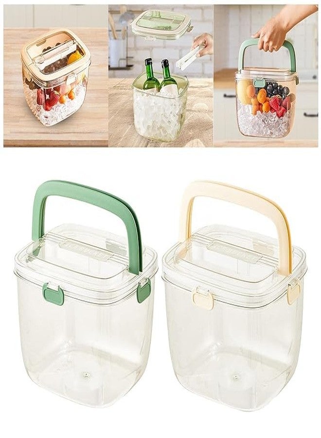 KRLZ Portable Fruit Basket Ice Bucket Transparent Essential Ice Buckets for Parties Game Table Kitchen Counter Fruit Bowl - Image 4