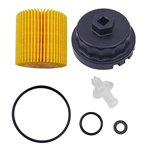Ibetter Genuine Oil Filter with Wrench for Toyota, Lexus, RAV4, Camry, Tundra, Highlander, Sienna and More,Oil Drain Plug Gasket Washers, Oil Filter Housing Cap Removal Tool Set for Oil Change and Oil Drain - Image 1