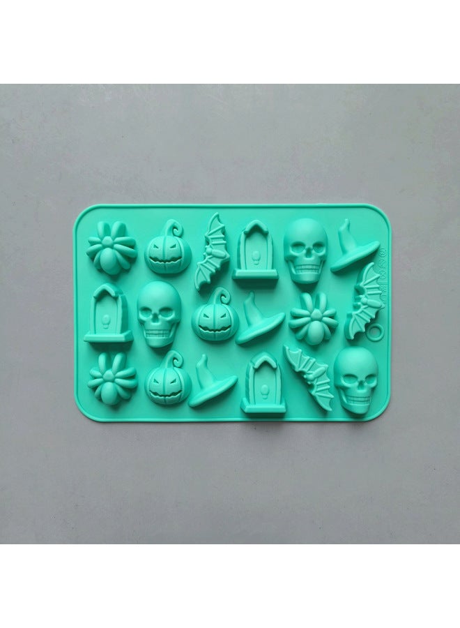 18 Even Halloween Pumpkin Hat 662 Chocolate Silicone Mold DIY Candy Cookie Cake Baking Mold-Color:Horse Green - Image 1