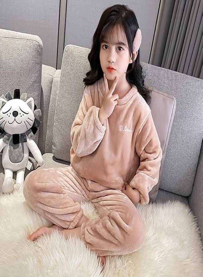 IKKAI!! ® Unisex Boys & Girls Fleece Fashionable Winter Set - Fashionable Sweatshirt & Pants OutfitPack of 1 (Peach, L) - Image 3