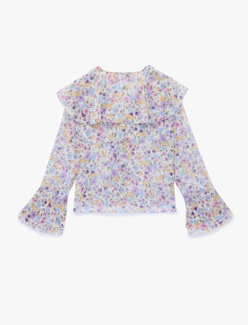 KOTON Floral Chiffon Blouse - Image 4