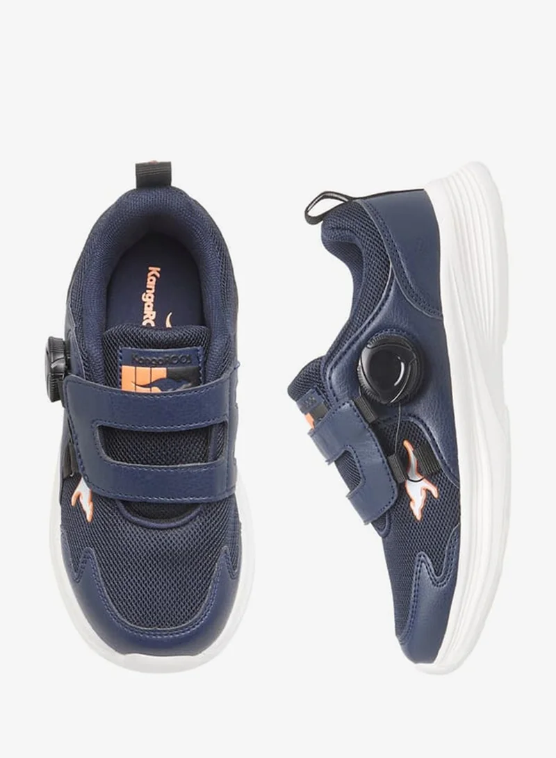 kangaROOS Boys' Panelled Sports Shoes with Hook and Loop Closure