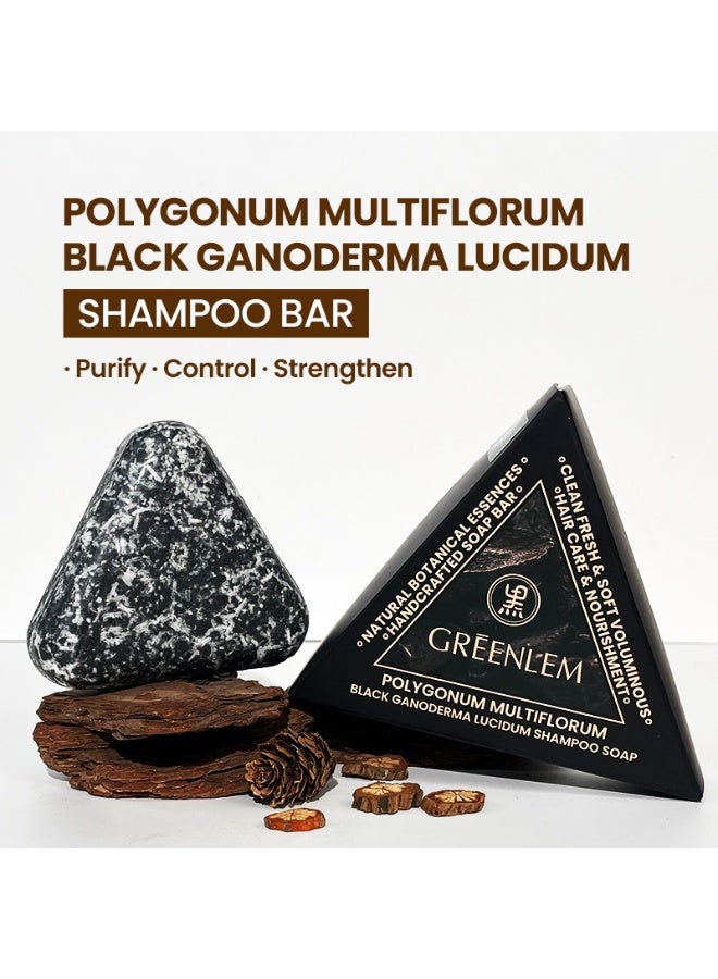 GreenLem Polygonum Multiflorum Shampoo Soap Usman Grass Hair Strengthening Anti-Hair Loss Genuine for Effective Hair Wash Oil - Image 2