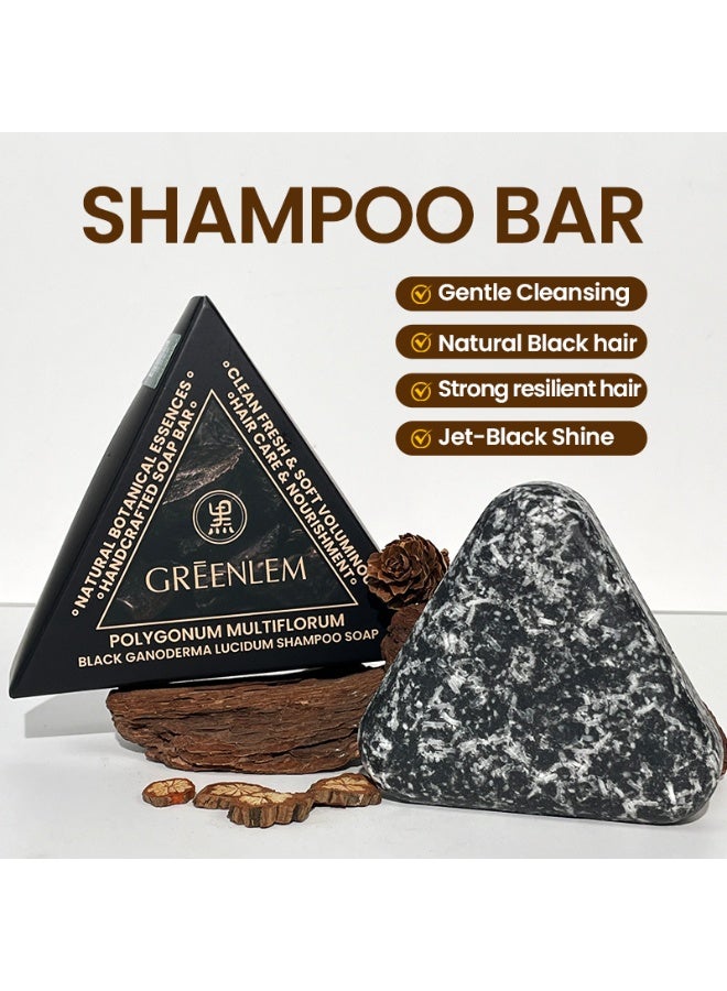 GreenLem Polygonum Multiflorum Shampoo Soap Usman Grass Hair Strengthening Anti-Hair Loss Genuine for Effective Hair Wash Oil - Image 3