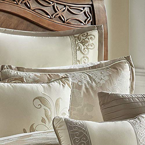 Riverbrook Home 100% Polyester Comforter Set, King, Hillcrest - Ivory/Gold, 10 Piece Set - Image 3