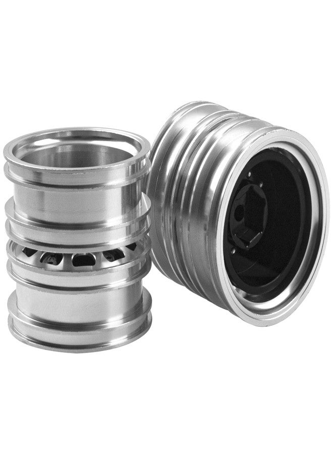 Vgoohobby 2Pcs Vgoohobby Metal Beadlock Rear Wheel Hubs Rims Compatible with 1/14 Tamiya Tractor Truck Climbing Trailer Cargo RC Car Upgrade Parts - Image 3