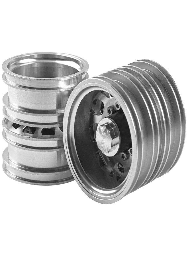 Vgoohobby 2Pcs Vgoohobby Metal Beadlock Rear Wheel Hubs Rims Compatible with 1/14 Tamiya Tractor Truck Climbing Trailer Cargo RC Car Upgrade Parts - Image 2