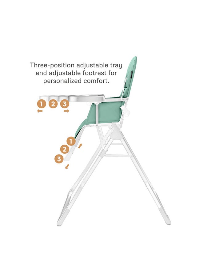 neobreez CRIS Ultra Compact Lightweight Foldable Baby High Chair|Quick and Easy Fold HighChair|Removable and Adjustable Foot Tray| 5-point Safety Harness|Toddler Portable Baby Feeding Chair For Travel(5kg) - Image 5