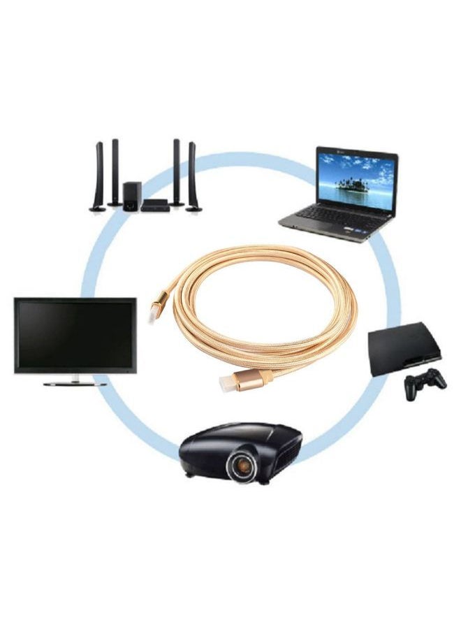 NIBEMINENT HD Multimedia Interface Cable Gold  - Image 2