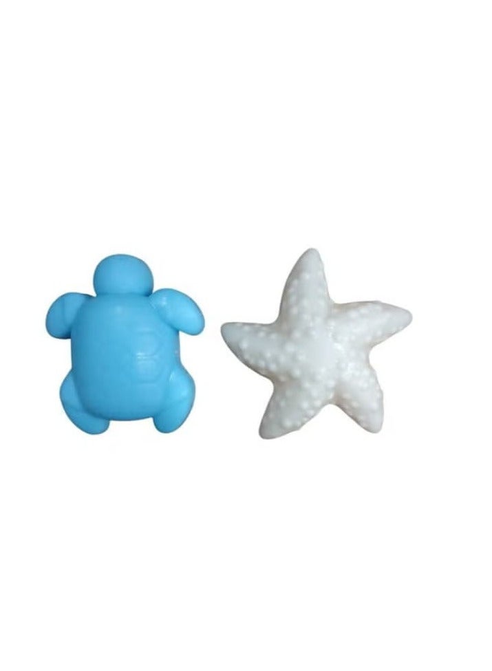Magic Sand with 2 Animal Moulds - Underwater World Play Dough set Plasticine Color Mud Set Castle Modeling Clay kit DIY Slime Toys (Orange) - Image 2