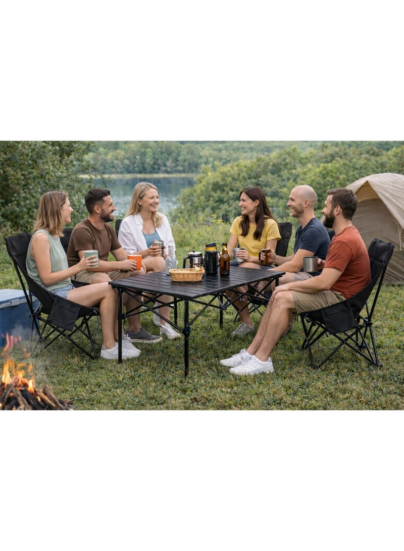 طقم كراسي وطاولة رحلات وتخييم – 7 قطع | تصميم عملي وجودة عالية للاستخدام الخارجي - Image 4