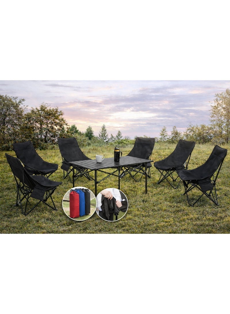 طقم كراسي وطاولة رحلات وتخييم – 7 قطع | تصميم عملي وجودة عالية للاستخدام الخارجي - Image 2