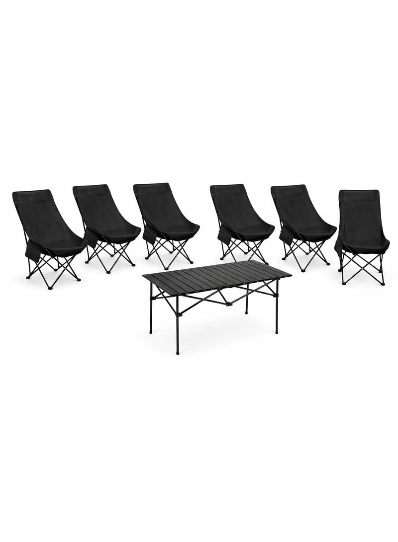 طقم كراسي وطاولة رحلات وتخييم – 7 قطع | تصميم عملي وجودة عالية للاستخدام الخارجي - Image 1